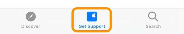 получить поддержку из приложения Apple Support