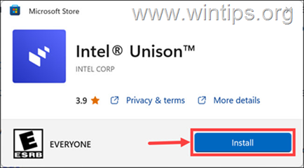Installer Intel® Unison på Windows 11