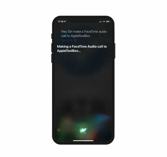 تطبيق Siri FaceTime Audio Call على iPhone