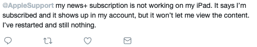 A assinatura do Apple News plus não está funcionando