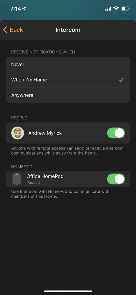 Schakel Intercom HomePod en HomePod Mini 3 in