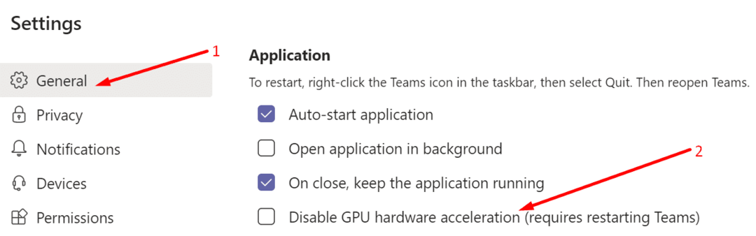 Microsoft-teams deaktiverer GPU-hardwareacceleration