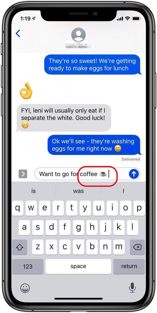 გამოიყენეთ emojis ტექსტურ შეტყობინებებში