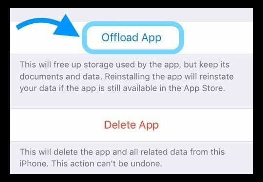 Auslagern einer App auf iPhone oder iPad