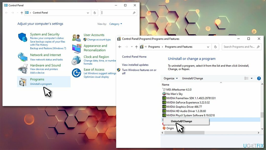 Odinstaluj VirtualBox za pomocą Panelu sterowania