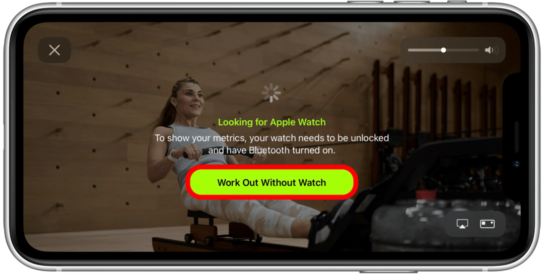 เริ่มออกกำลังกายโดยไม่ต้องใช้ Apple Watch ใน Fitness Plus