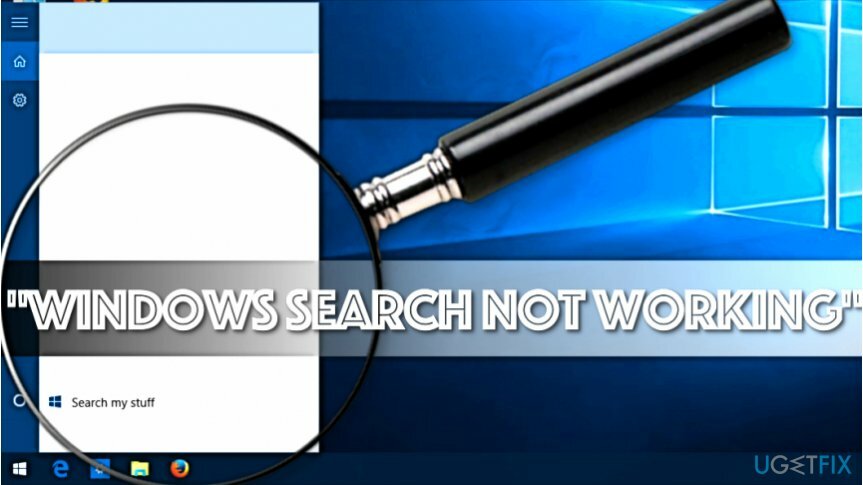 Windows Search werkt niet fout