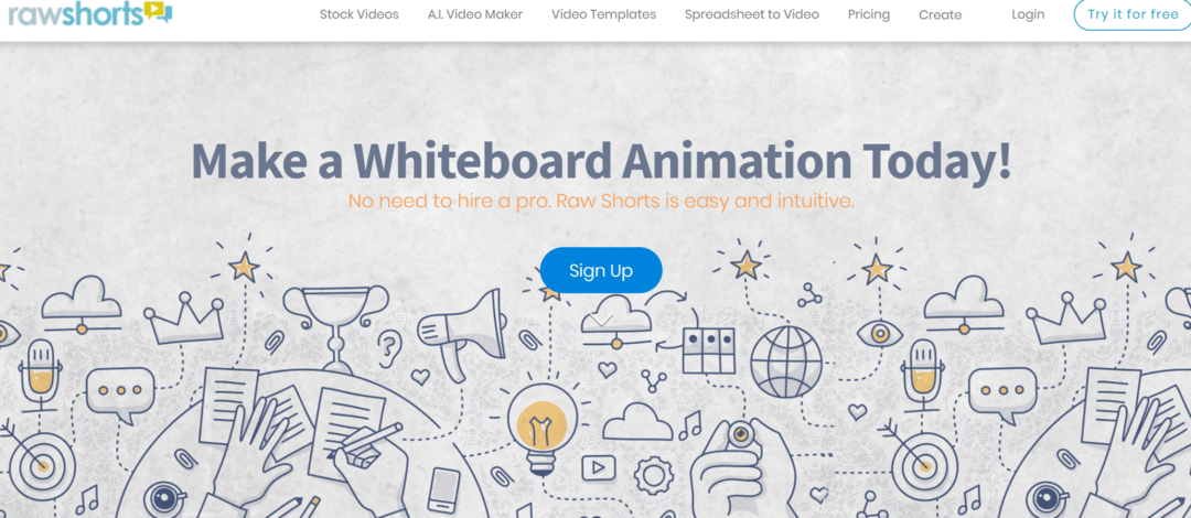 RawShorts - Bästa whiteboard-animeringsmakare