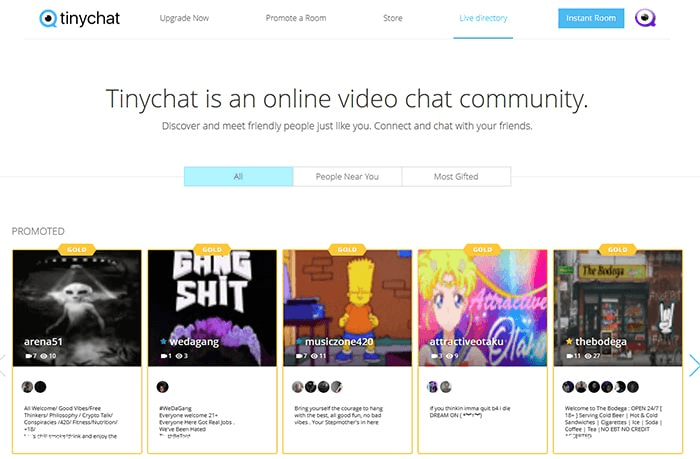 TinyChat: Omegle Gibi En İyi Web Siteleri