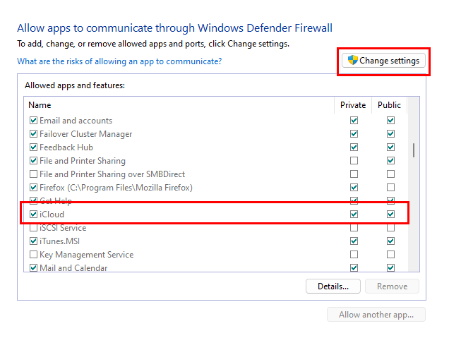 Permitir aplicativos no Windows Defender Firewall