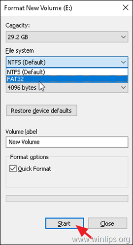 Comment formater un lecteur ou une carte SD en FAT32.