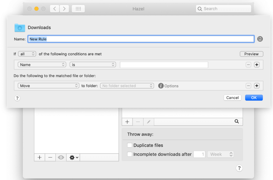 Hazel - Nejlepší odinstalační aplikace pro Mac