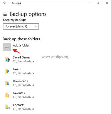 backup riwayat file data pribadi