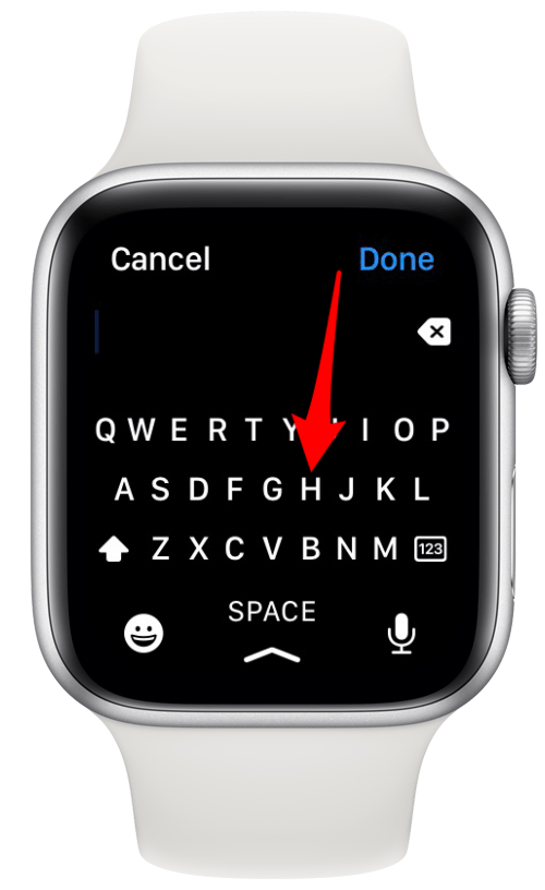 Atingeți literele individual pentru a scrie cuvinte - puteți trimite mesaje pe Apple Watch