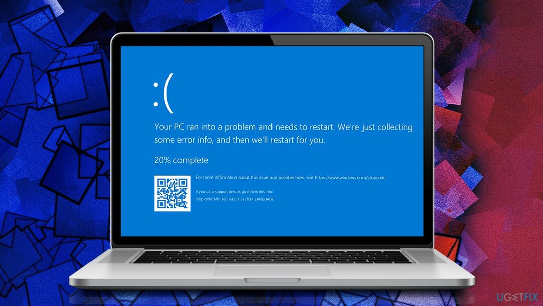 როგორ დავაფიქსიროთ MUI NO SYSTEM LANGUAGE BSOD Windows-ში?