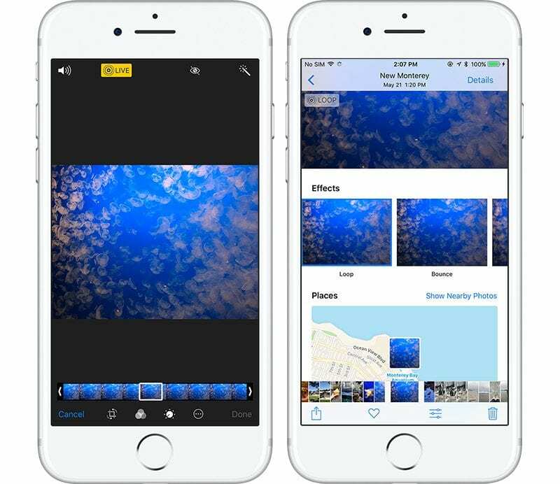 iOS 11 Live Photos ახალი ეფექტები