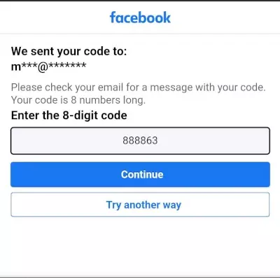 FB Entrez le code