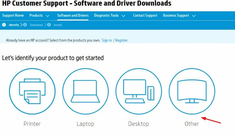 他のHP製品カテゴリを選択してください