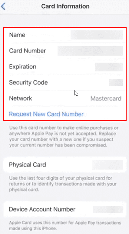So sehen Sie die Kartennummer in Apple Wallet