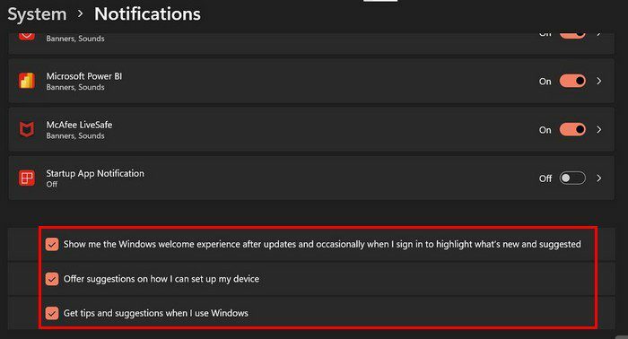 Windows 11 შეტყობინებები