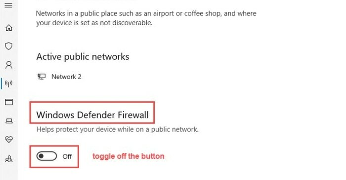 Požarni zid Windows Defender