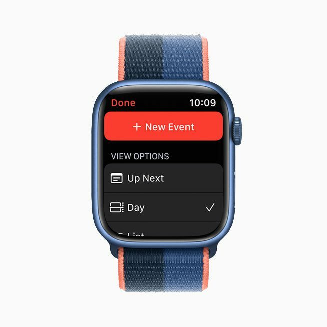 watchOS 9 naptár