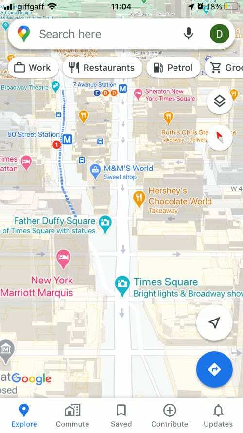 Google मानचित्र में 3D मानचित्र