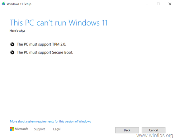 Sådan installeres Windows 11 uden TPM og sikker opstart
