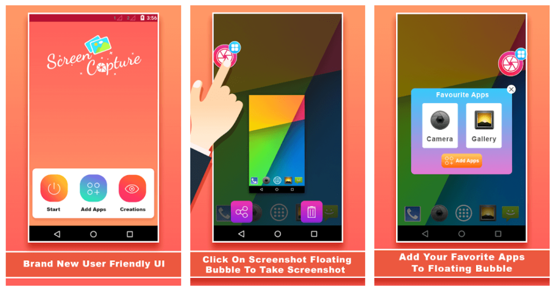 एंड्रॉइड स्मार्टफोन के लिए स्क्रीनशॉट कैप्चर ऐप