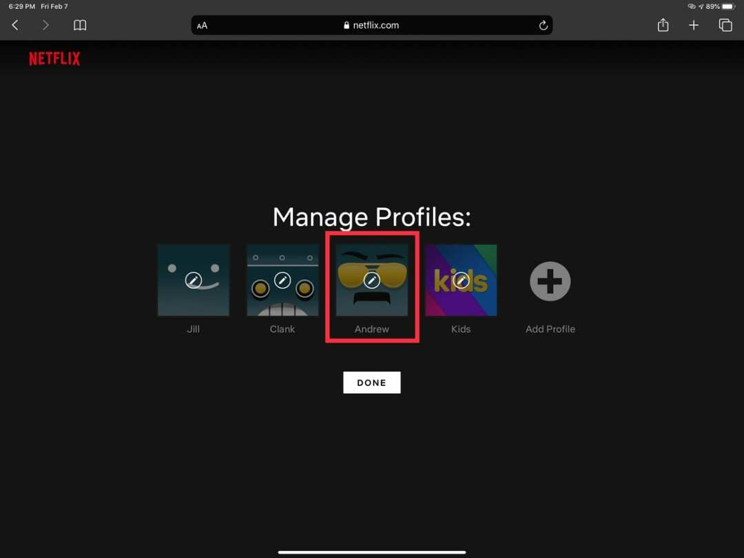 Välj din Netflix-profil