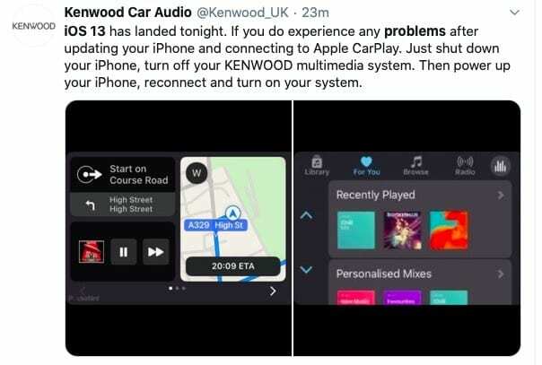 Probleme cu iOS 13 Carplay