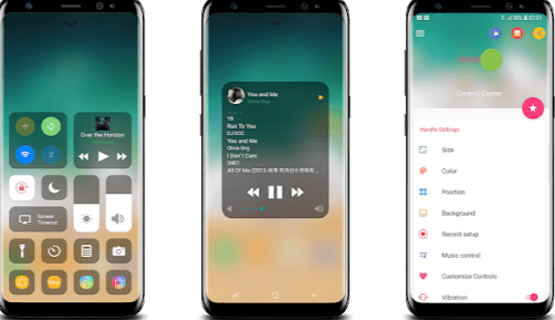 Control Center - Kostenlose iPhone-Launcher für Android