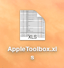 קובץ xls פתח את Mac