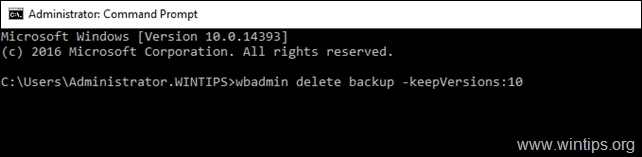 Vollständiges Server-Backup löschen 