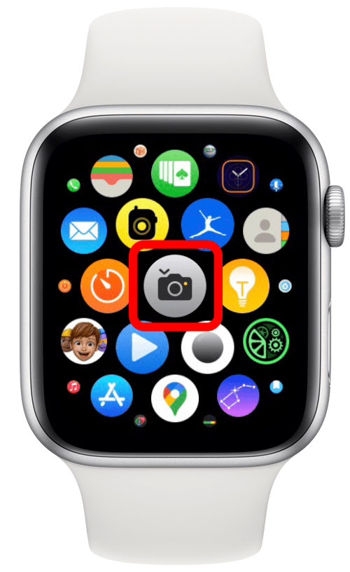 Para tirar uma foto pelo Apple Watch