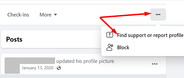 Facebook-Betrüger-Profil melden