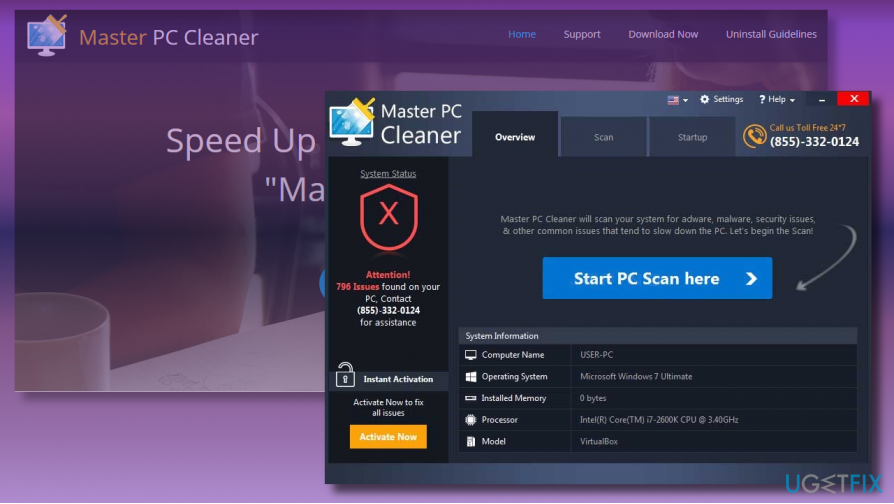 Fjerning av Master PC Cleaner