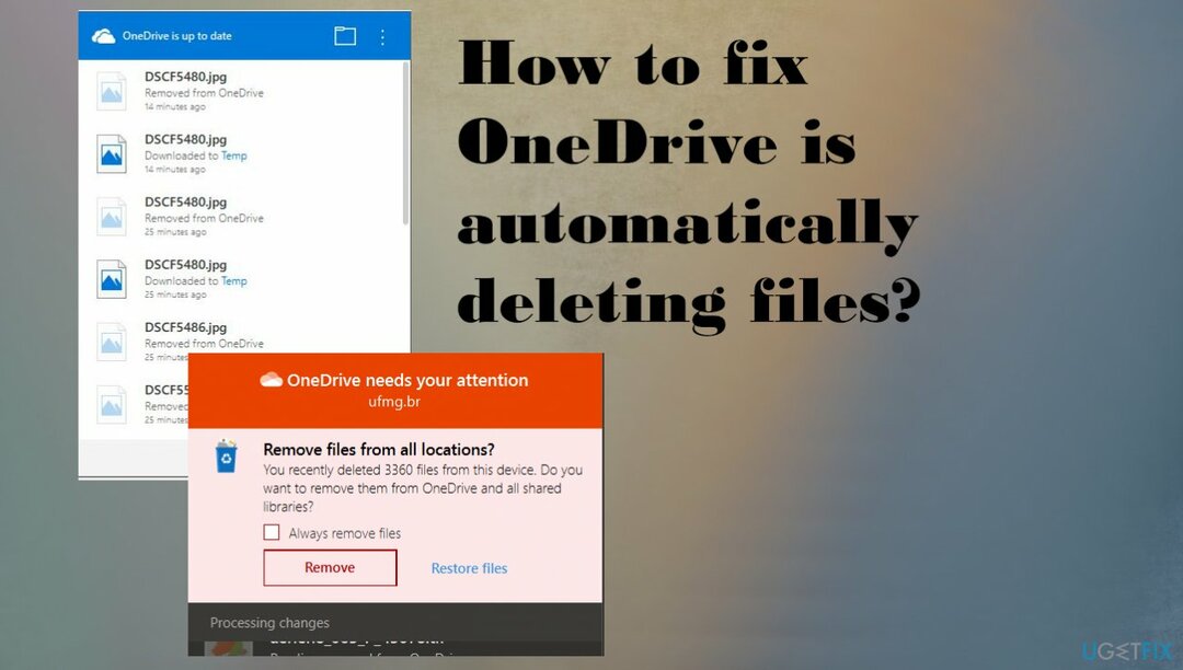 OneDrive가 자동으로 파일을 삭제합니까?
