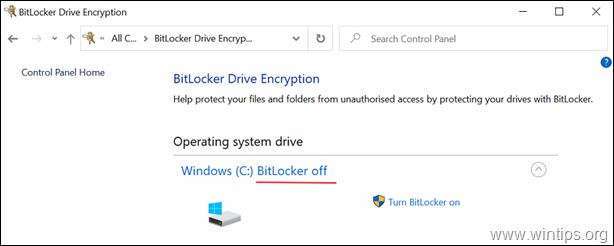 Ver el estado de cifrado de la unidad BitLocker