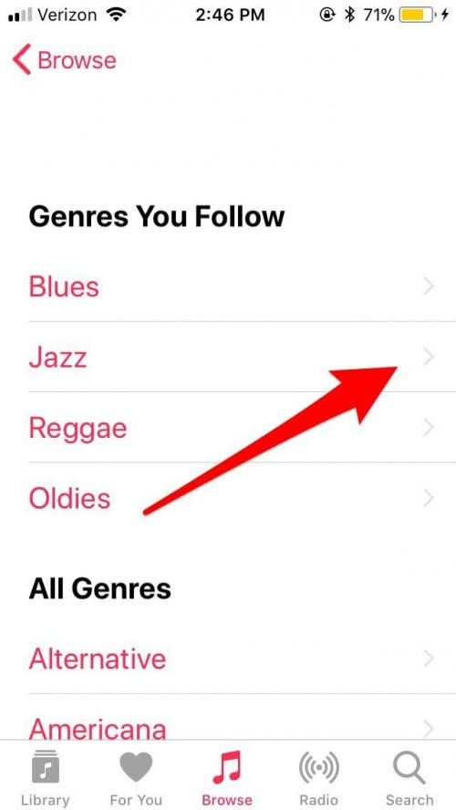 aplicația de muzică Apple