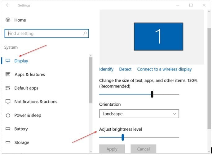 Jasność w systemie Windows 10