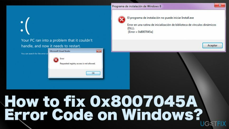 0x8007045A Código de error