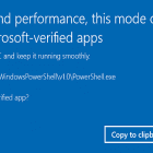 Solución: PowerShell.exe no es una aplicación verificada por Microsoft