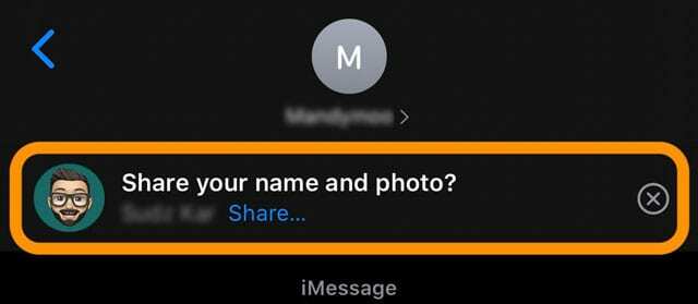поделитесь своим именем и фотографией в приложении Сообщения iOS 13 и iPadOS