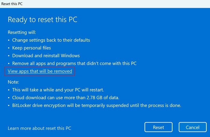 Näytä sovellukset, jotka poistetaan Windows 11:stä