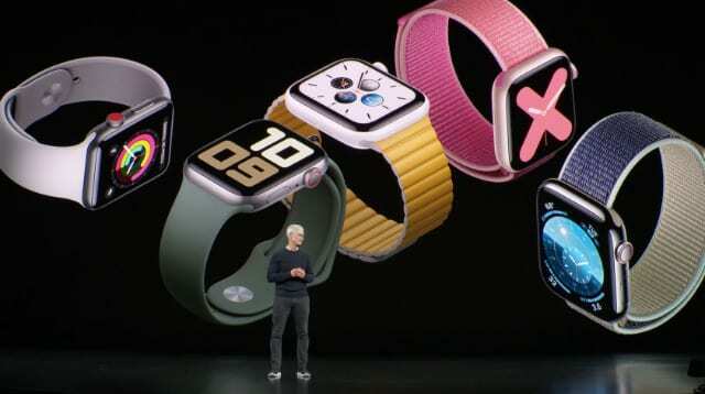 Apple Watch Series 5 a Tim Cook