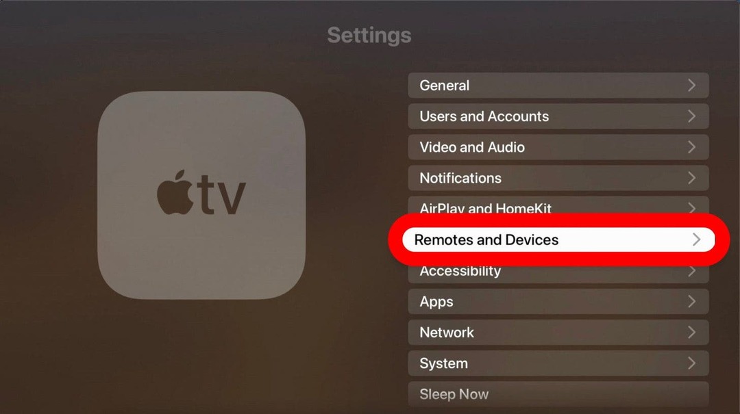 ऐप्पल टीवी रिमोट पर सेटिंग्स संपादित करें