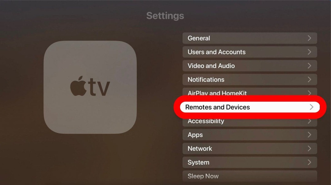 editar configurações no controle remoto da apple tv