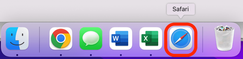 افتح Safari على جهاز Mac الخاص بك.