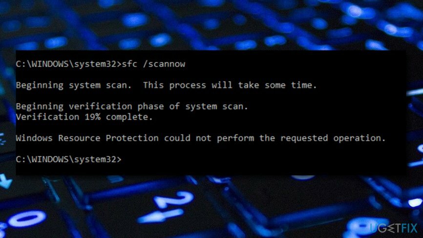 Error de SFC " La protección de recursos de Windows no puede realizar la operación solicitada" mensaje de error